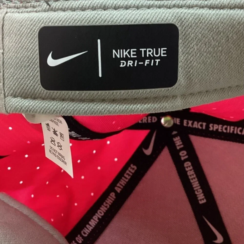Nike‎ True Dri-Fit Pink & Green Baylor University BU Flat Bill Fitted Cap
